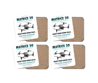 Thumbnail for DJI Matrice 30 design on white 4 pieces set coaster