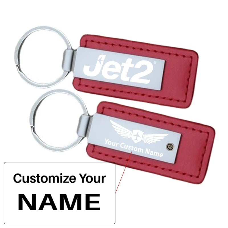 Customisable JET2 Airlines Faux Leather Key Chain - view 19