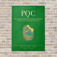 Thumbnail for Phu Quoc International Airport PQC - Canvas Framed - Green