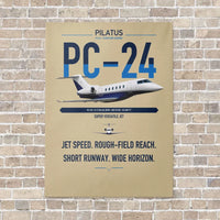 Thumbnail for Pilatus PC-24 vertical canvas print - no frame - beige background