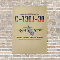 Thumbnail for C-130J-30 Super Hercules vertical canvas print - no frame - beige background