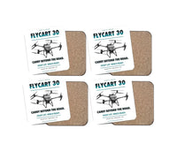 Thumbnail for DJI FlyCart 30 design on white 4 pieces set coaster