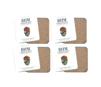 Thumbnail for Birmingham-Shuttlesworth International Airport (BHM) design on white 4 pieces set coaster