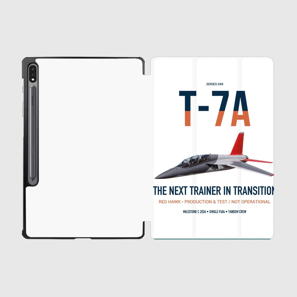 T-7A Red Hawk design on white samsung tablet tablet case