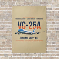 Thumbnail for VC-25A Air Force One Presidential Airlift vertical canvas print - no frame - beige background
