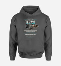 Thumbnail for TFE731 design on dark gray hoodie single side