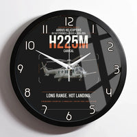 Thumbnail for Airbus Helicopters H225M Caracal design on black framed wall clock