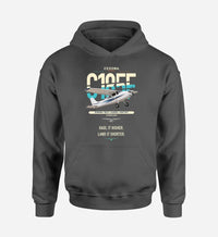 Thumbnail for Cessna A185F Skywagon design on dark gray double-side hoodie, single-side print