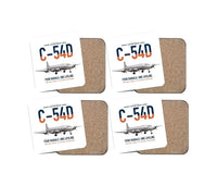 Thumbnail for C-54D Skymaster design on white 4 pieces set coaster