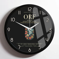 Thumbnail for Norfolk International Airport (ORF) design on black framed wall clock