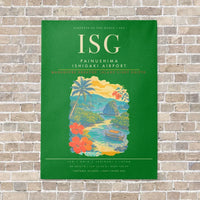 Thumbnail for Painushima Ishigaki Airport ISG - Canvas Framed - Green