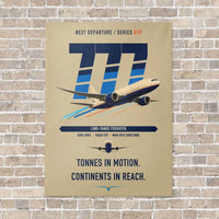 Thumbnail for Boeing 777F vertical canvas print - no frame - beige background