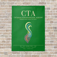 Thumbnail for Catania-Fontanarossa Airport CTA - Canvas Framed - Green