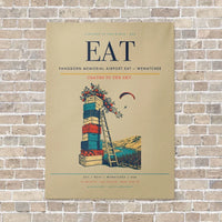Thumbnail for Pangborn Memorial Airport EAT — Wenatchee vertical canvas print - no frame - beige background