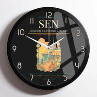 Thumbnail for London Southend Airport (SEN) design on black framed wall clock