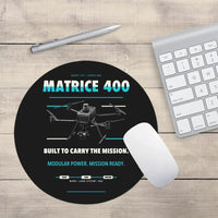Thumbnail for DJI Matrice 400 design on black round mouse pad
