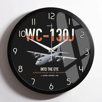 Thumbnail for WC-130J Hurricane Hunter design on black framed wall clock