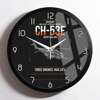 Thumbnail for Sikorsky CH-53E Super Stallion design on black framed wall clock