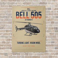 Thumbnail for Bell 505 Jet Ranger X vertical canvas print - no frame - beige background