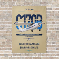 Thumbnail for Cessna 170B vertical canvas print - no frame - beige background