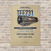 Thumbnail for TFE731 vertical canvas print - no frame - beige background