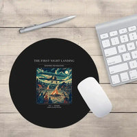 Thumbnail for VINTAGE G4327 - The First Night Landing - Designed Mouse Pads design on black round