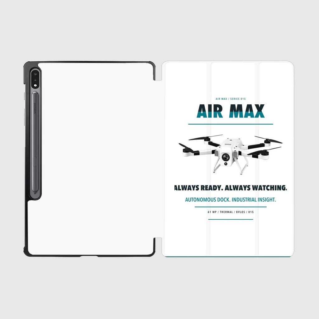 Percepto Air Max design on white samsung tablet tablet case