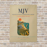 Thumbnail for Región de Murcia International Airport MJV vertical canvas print - no frame - beige background