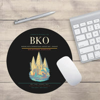 Thumbnail for Modibo Keita International Airport (BKO) design on black round mouse pad