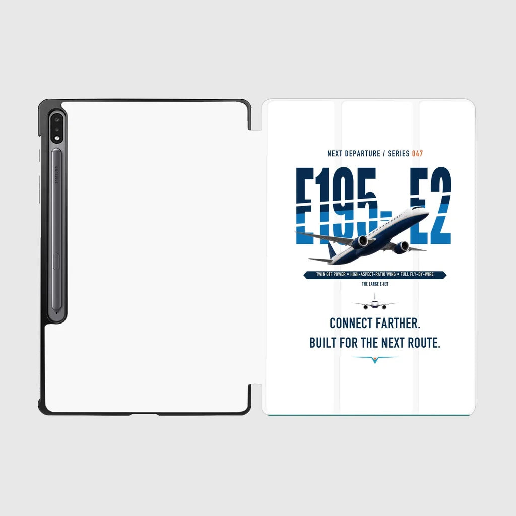 Embraer E195-E2 design on white samsung tablet tablet case