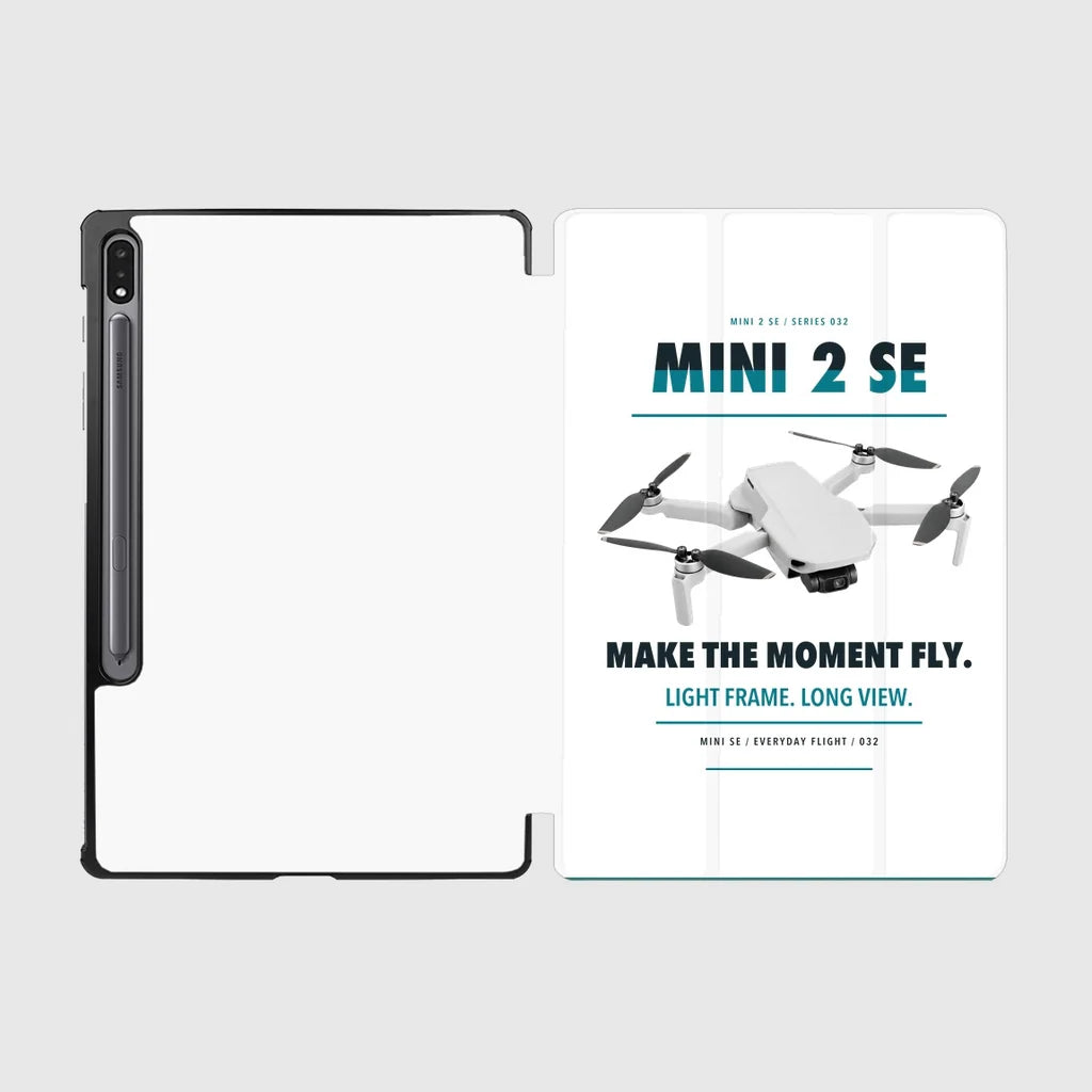DJI Mini 2 SE design on white samsung tablet tablet case