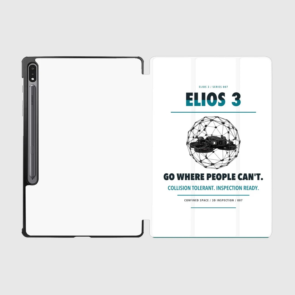 Flyability Elios 3 design on white samsung tablet tablet case
