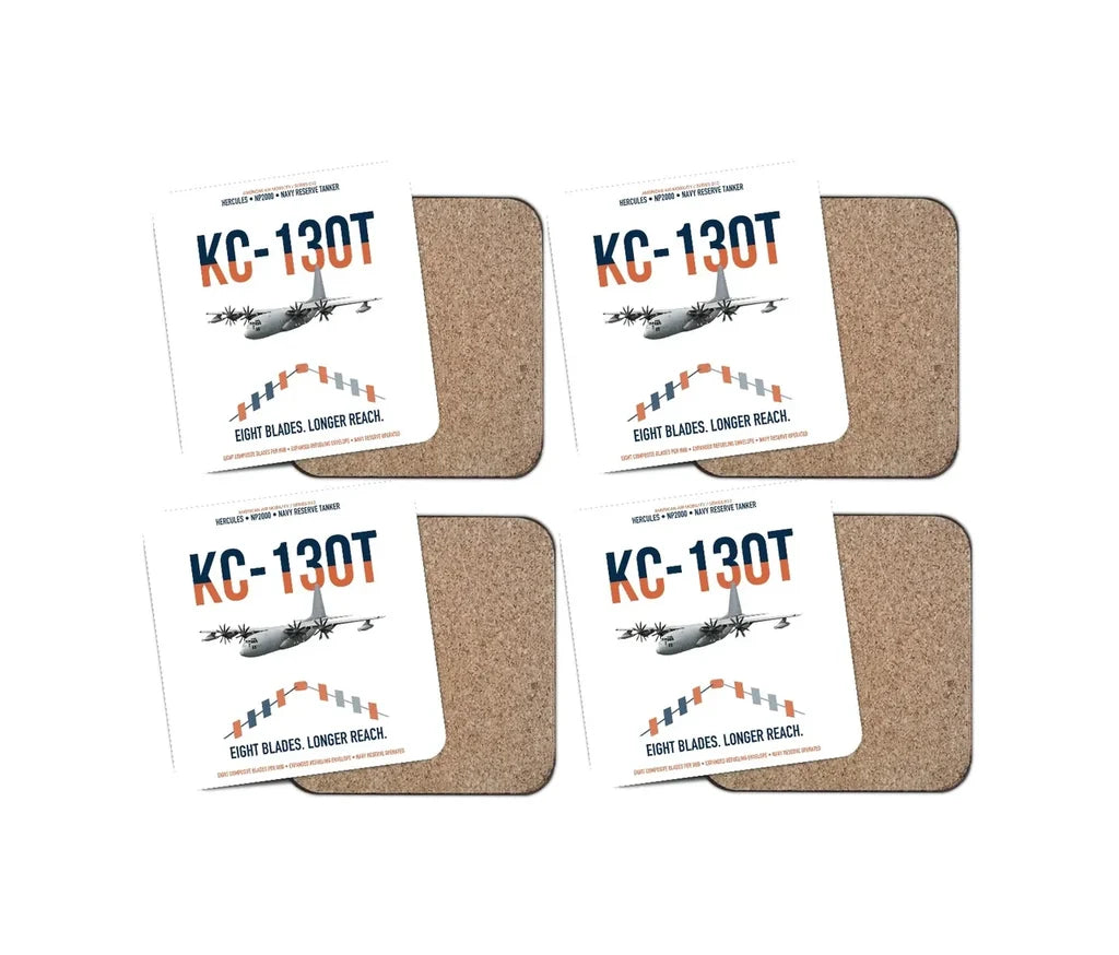 KC-130T NP2000 design on white 4 pieces set coaster