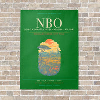 Thumbnail for Jomo Kenyatta International Airport Nairobi NBO - Canvas Framed - Green