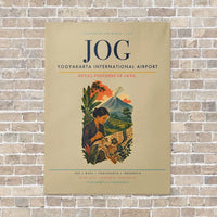 Thumbnail for Yogyakarta International Airport JOG vertical canvas print - no frame - beige background