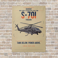 Thumbnail for Sikorsky S-70i FIREHAWK vertical canvas print - no frame - beige background