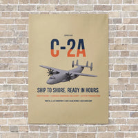Thumbnail for C-2A Greyhound vertical canvas print - no frame - beige background