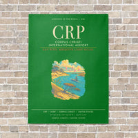 Thumbnail for Corpus Christi International Airport CRP - Canvas Framed - Green