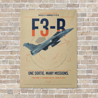 Thumbnail for Dassault Rafale C — F3-R standard vertical canvas print - no frame - beige background