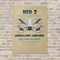 Thumbnail for DJI Neo 2 vertical canvas print - no frame - beige background