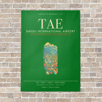 Thumbnail for Daegu International Airport TAE - Canvas Framed - Green