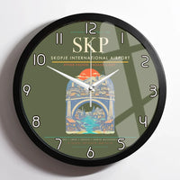 Thumbnail for Skopje International Airport SKP Wall-Clock Framed - Green Army