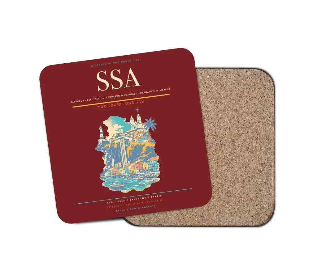 Salvador - Deputado Luis Eduardo Magalhaes International Airport SSA Coaster 1-Piece - Dark Red