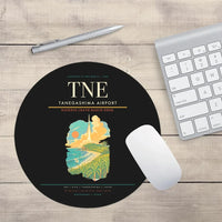 Thumbnail for Tanegashima Airport (TNE) design on black round mouse pad