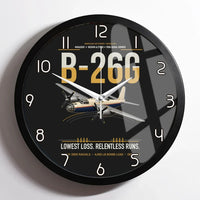 Thumbnail for B-26G Marauder design on black framed wall clock