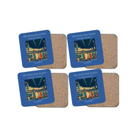 Thumbnail for The Propliner Nights - Designed Coasters design on blue 4-pieces-set