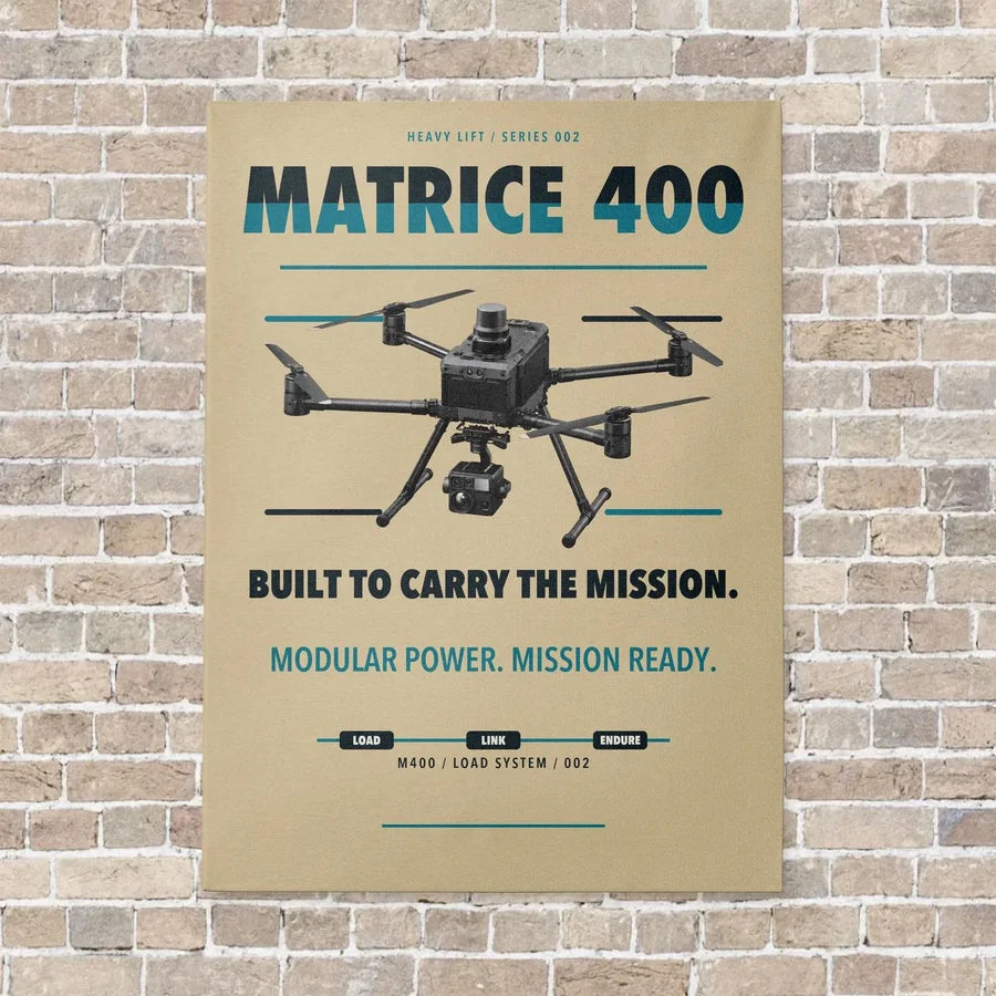 DJI Matrice 400 vertical canvas print - no frame - beige background