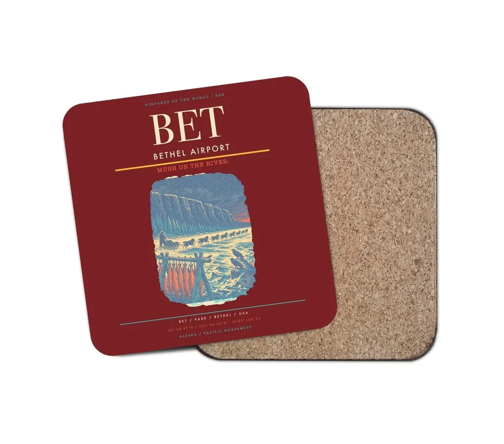 Bethel Airport BET Coaster 1-Piece - Dark Red