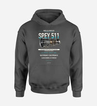 Thumbnail for SPEY 511 design on dark gray hoodie single side