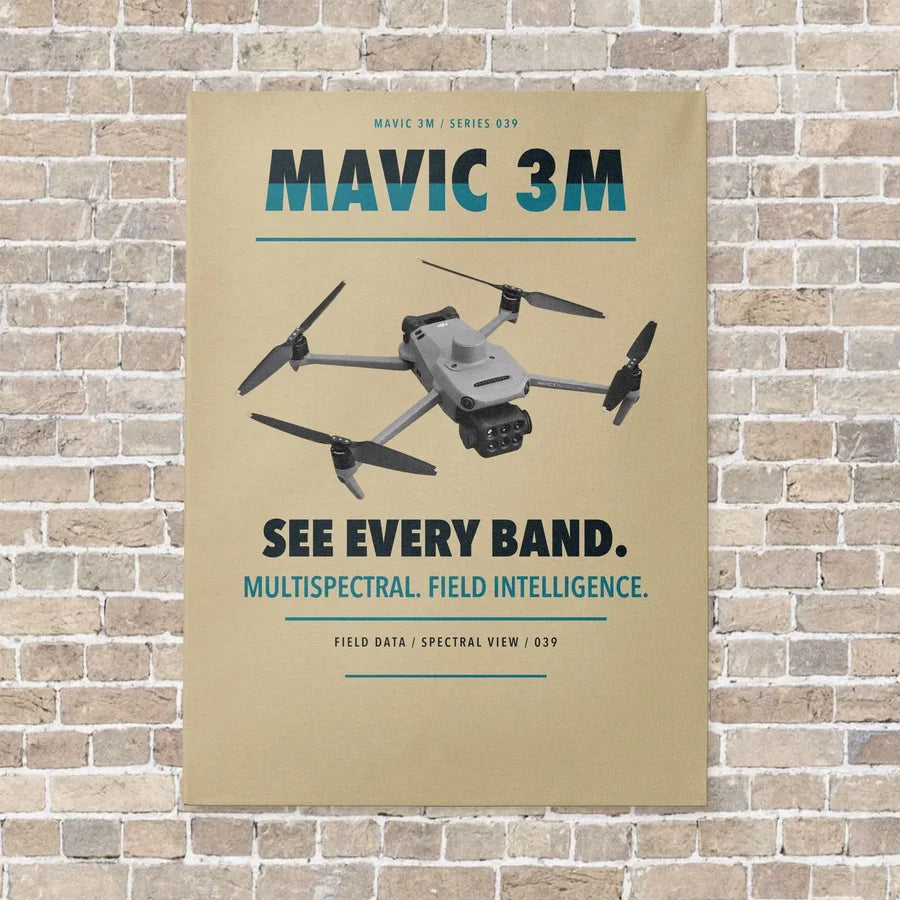 DJI Mavic 3 Multispectral vertical canvas print - no frame - beige background